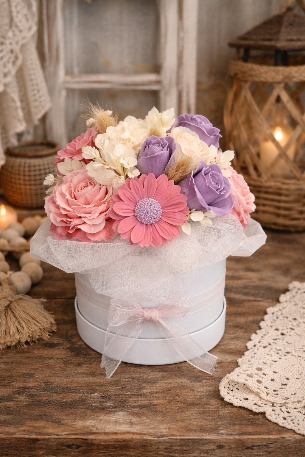 Forever Flower Candle Bouquet