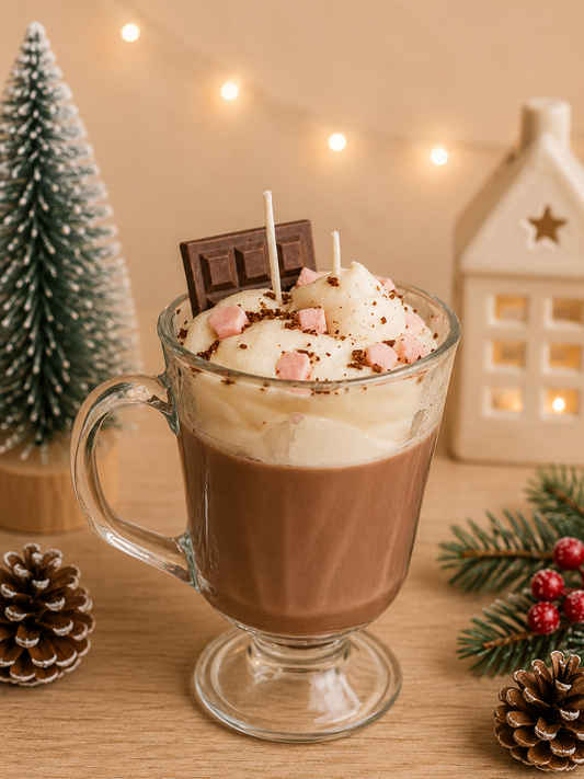 Christmas Hot Chocolate Mug Candle – Festive Scented Candle