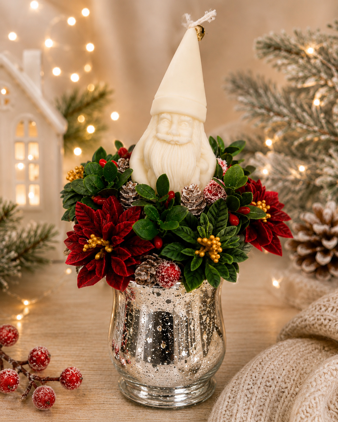 Christmas Santa Wax Bouquet