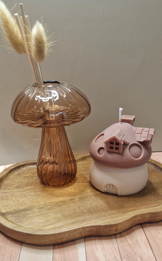 Mushroom House Candle
