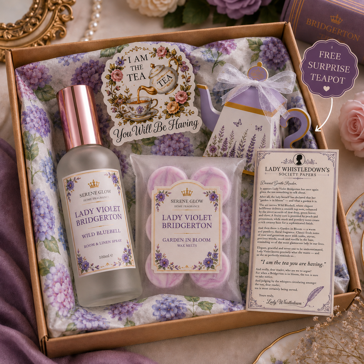 Bridgerton Inspired Subscription Box – Issue 6: Lady Violet