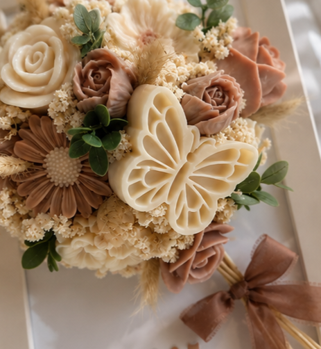 Flower Bouquet Scented Wax Keepsake Frame