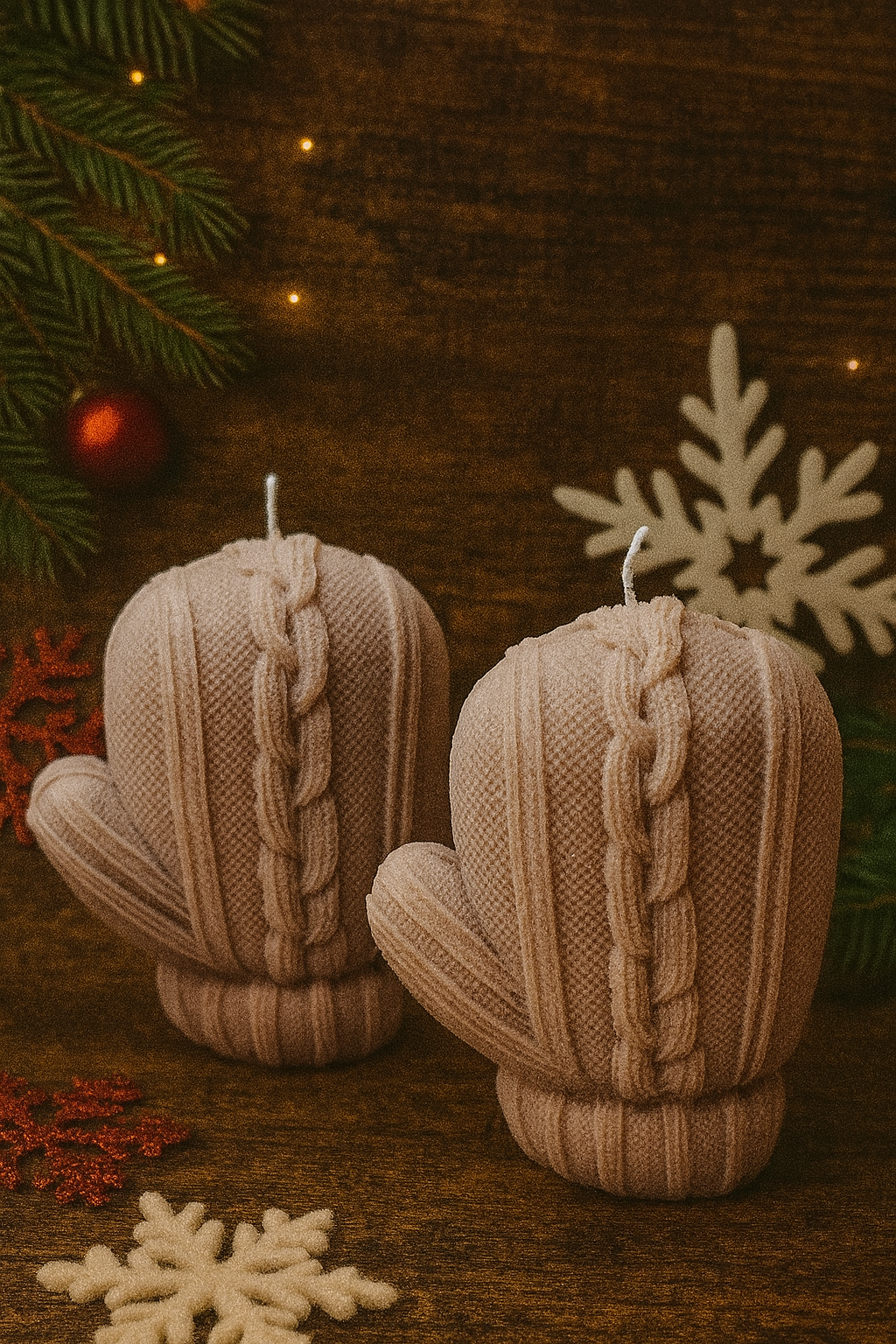 The Knitted Mitten Candle
