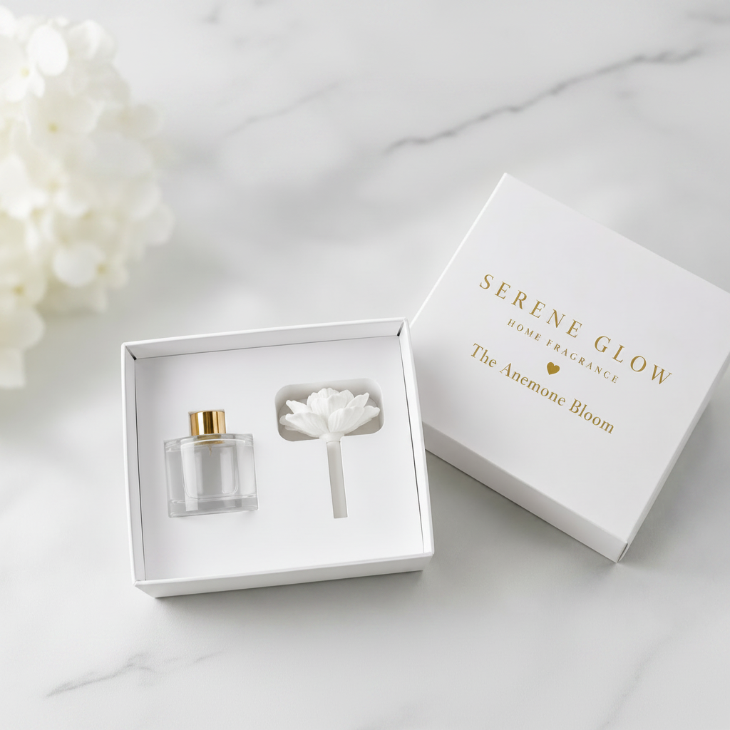 Anemone Bloom Reed Diffuser 50ml | Luxury Flower Diffuser | Serene Glow