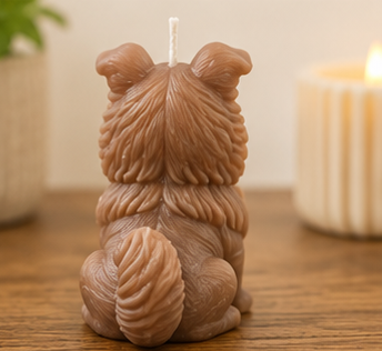 Border Collie Puppy Candle