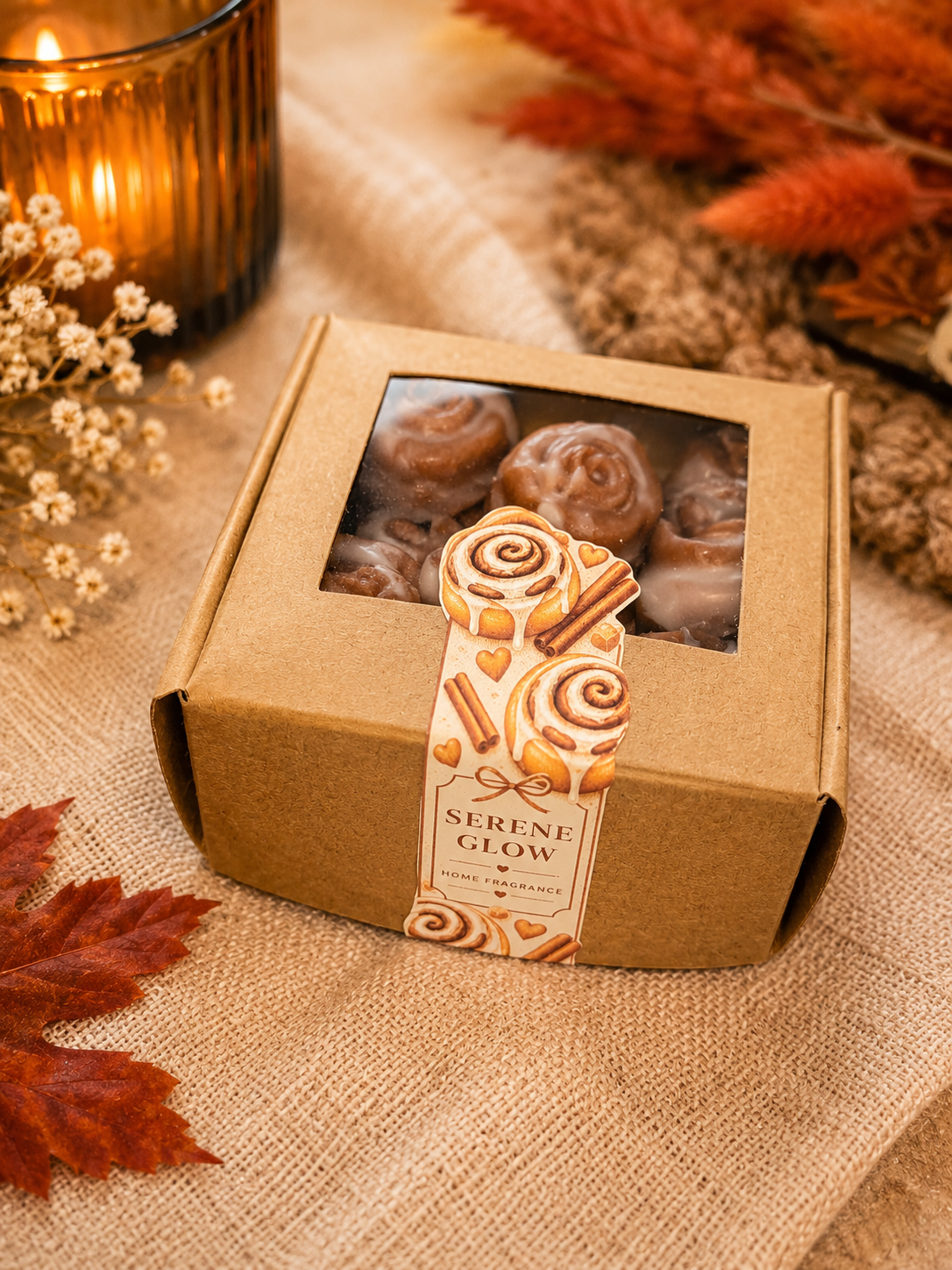 Cinnamon Bun Wax Melts – Iced Cinnamon Roll Melts | Cosy Bakery Wax Melt Box