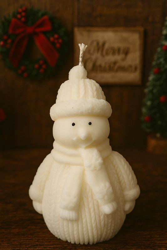 Snowman Candle
